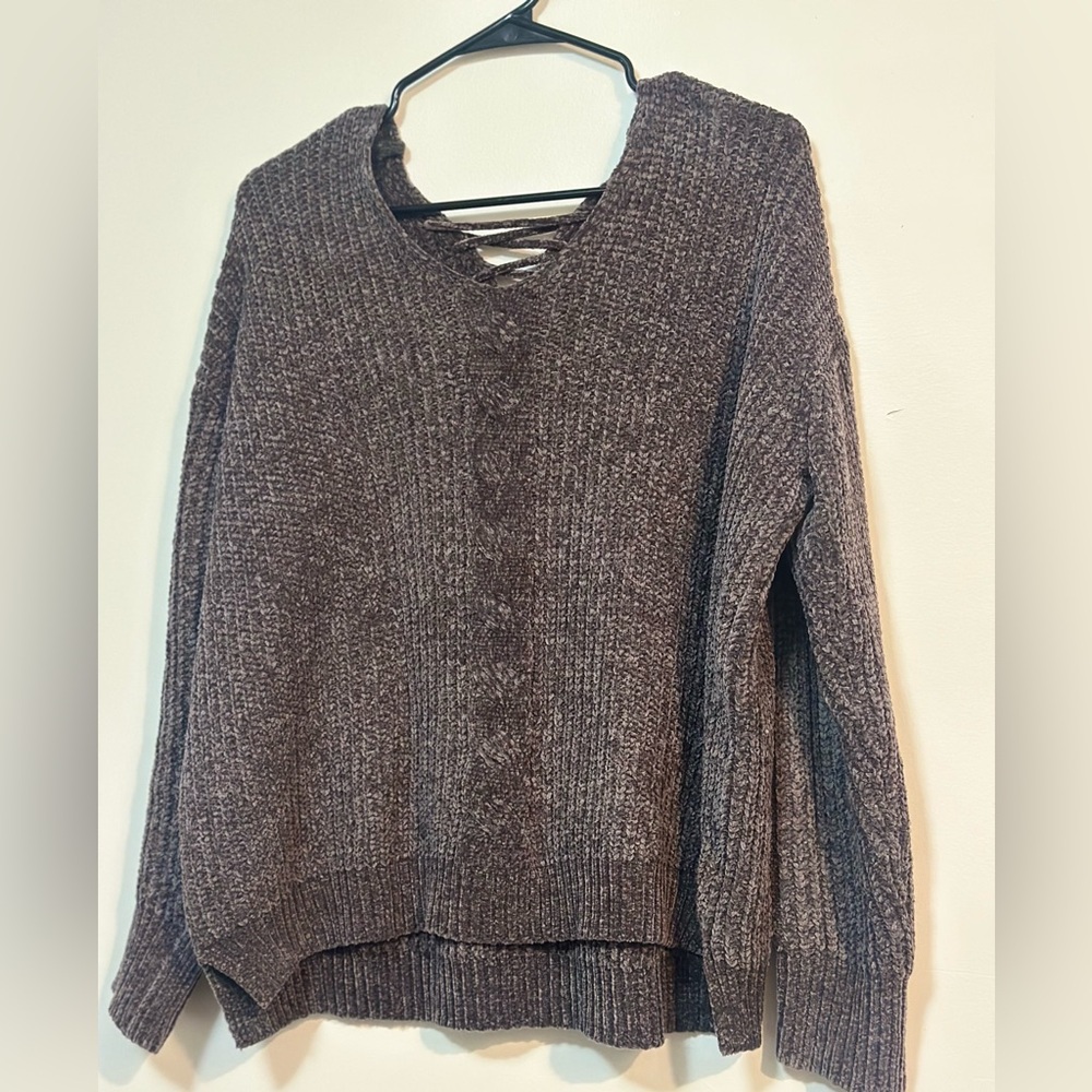 Soft Gray Knit Sweater
